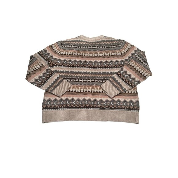 J Crew Womens Small Fair Isle‎ Preppy Lambs Wool Blend Crewneck Sweater - Picture 2 of 5